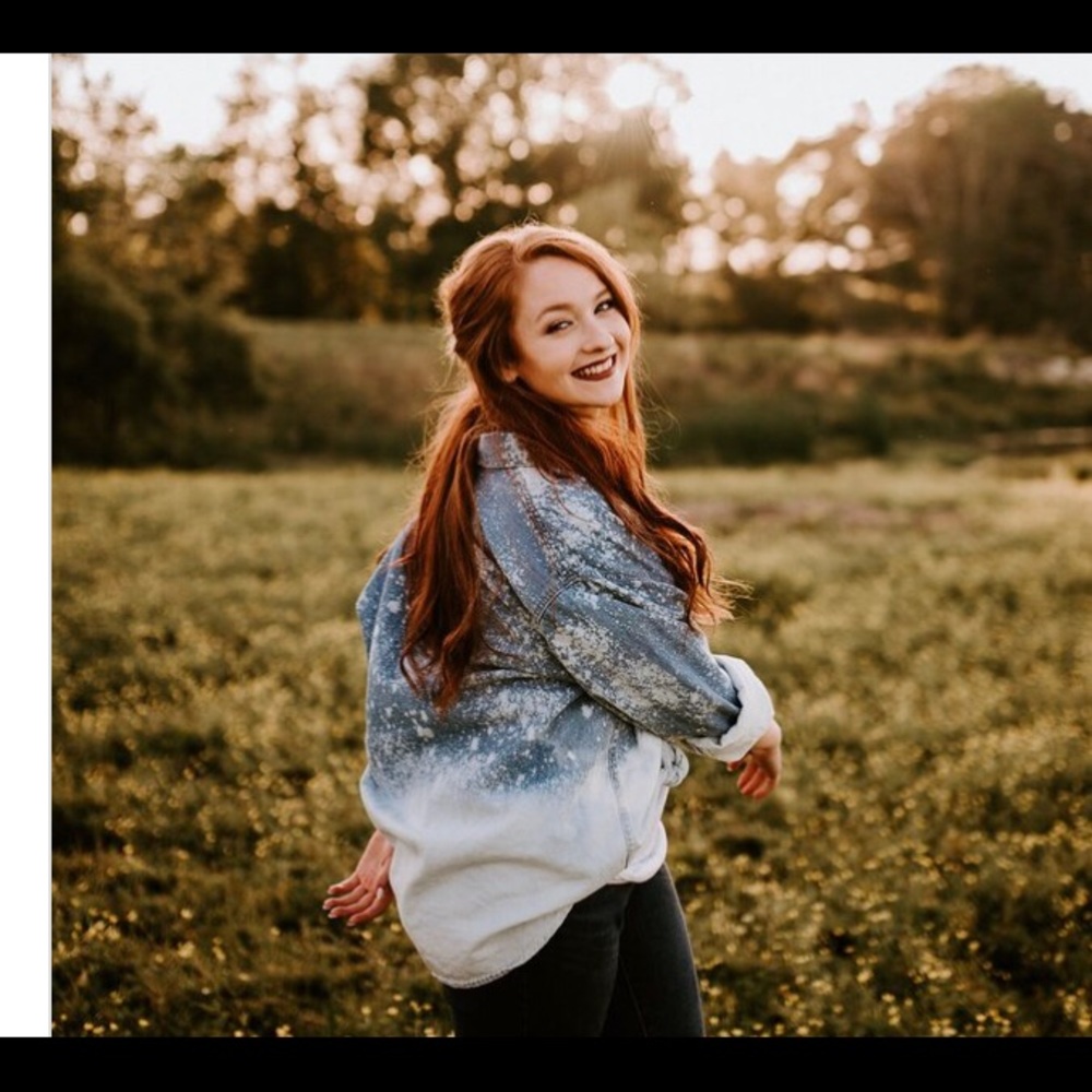 Southern Bliss Company distressed denim shirt